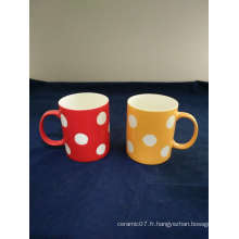 Big DOT Decal New Bone China Coffee Mug